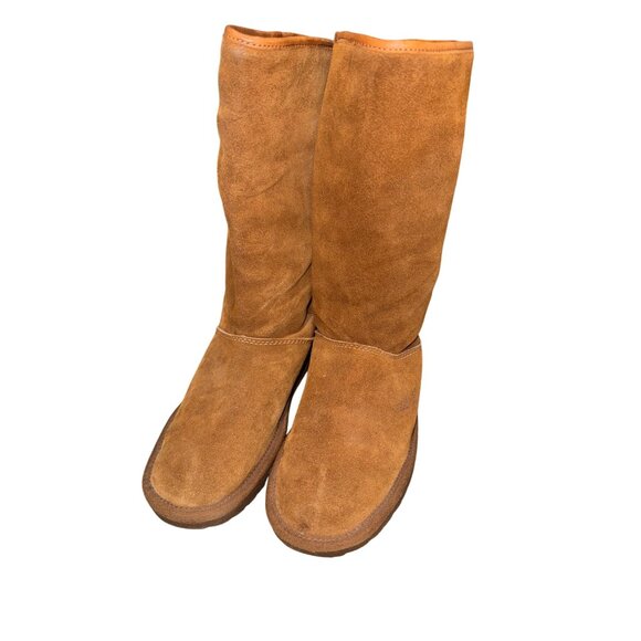 Coach New York Tan Classic Suede Giselle Boots Shearling Lined Winter Snow Boots - Picture 2 of 12